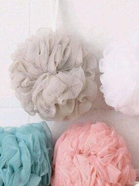 Set of 4 Bath Body Skin Exfoliator Mesh Ball Loofah Sponge
